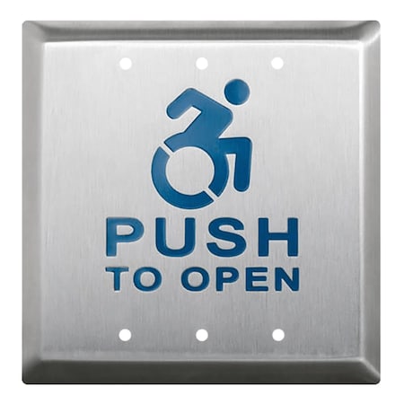 Camden 4-1/2-in Square Concealed Screws, Push Plate Switch with Kinetic Wireless Transmitter, ACTIVE WHEELC CM-45K/A4